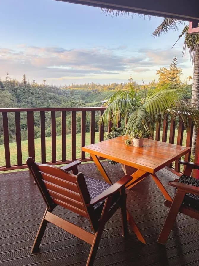 Private balcony with views